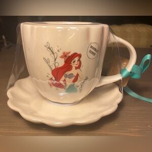 Rae Dunn Disney Ariel teacup with plate